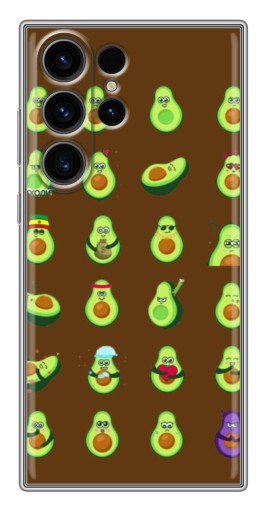 Силиконовый чехол с изображением "Авокадики" для Samsung Galaxy S22 Ultra