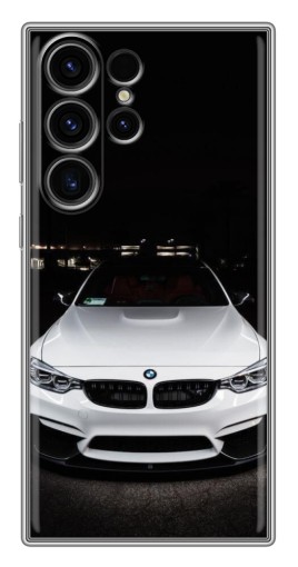 Силиконовый чехол с изображением "Белая БМВ" для Samsung Galaxy S22 Ultra