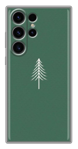 Силиконовый чехол с изображением "Белая елка" для Samsung Galaxy S22 Ultra