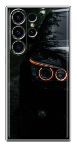 Силиконовый чехол с изображением "Черный БМВ" для Samsung Galaxy S22 Ultra