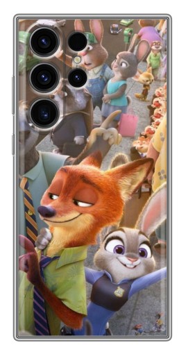 Чехол с картинкой "Герои Зверополис" для Samsung Galaxy S22 Ultra