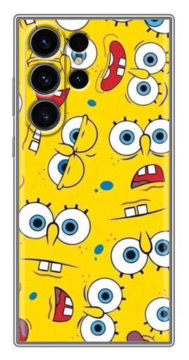 Чехол с картинкой "Глаза Спанч-Боба" для Samsung Galaxy S22 Ultra