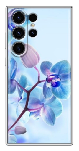 Чехол с печатью "Голубые орхидеи" для Samsung Galaxy S22 Ultra