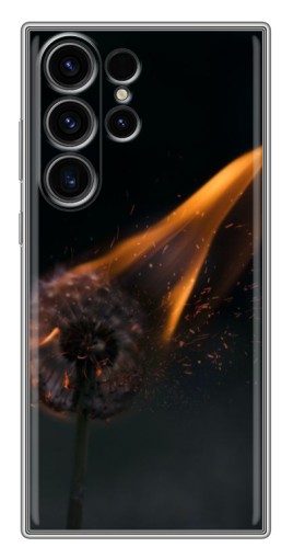 Силиконовый чехол с изображением "Горящий одуванчик" для Samsung Galaxy S22 Ultra