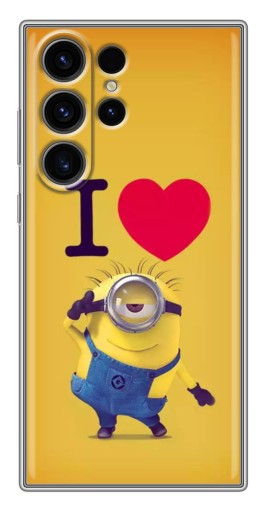Чехол с принтом "I Love Minion" для Samsung Galaxy S22 Ultra