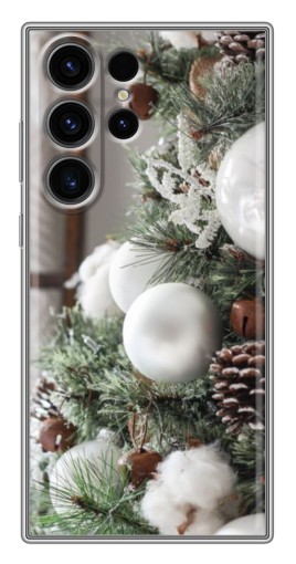 Чехол с принтом "Игрушки на елке" для Samsung Galaxy S22 Ultra