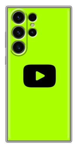 Чехол с картинкой "Кнопка Ютуба" для Samsung Galaxy S22 Ultra