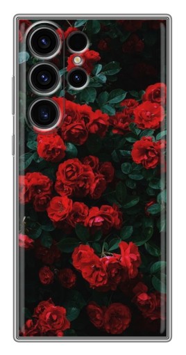 Силиконовый чехол с изображением "Красные розы" для Samsung Galaxy S22 Ultra
