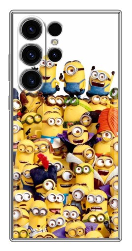 Силиконовый чехол с изображением "Куча миньонов" для Samsung Galaxy S22 Ultra