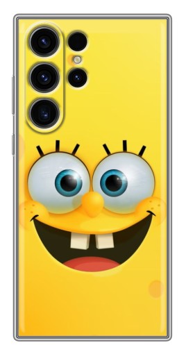 Силиконовый чехол с изображением "Квадратный Губка Боб" для Samsung Galaxy S22 Ultra