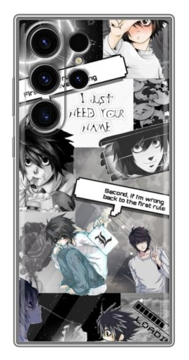 Силиконовый чехол с изображением "L - Death note" для Samsung Galaxy S22 Ultra