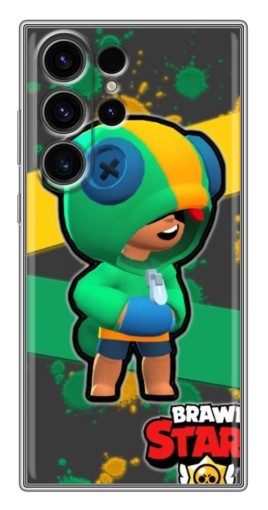 Чехол с принтом "Leon Brawl Stars" для Samsung Galaxy S22 Ultra