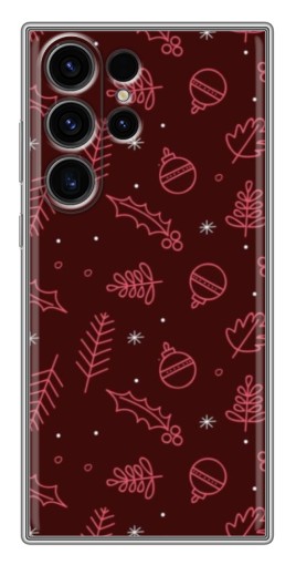 Чехол с принтом "Листочки и шары" для Samsung Galaxy S22 Ultra