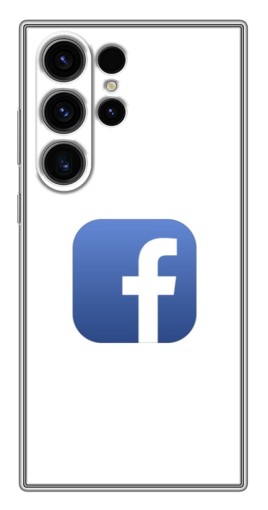 Чехол с принтом "Лого Фейсбук" для Samsung Galaxy S22 Ultra