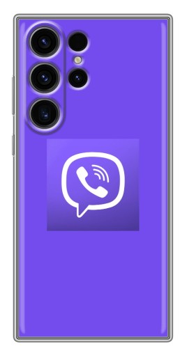 Чехол с принтом "Лого Viber" для Samsung Galaxy S22 Ultra