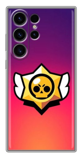 Чехол с картинкой "Логотип Brawl Stars" для Samsung Galaxy S22 Ultra