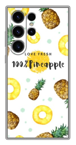 Чехол с картинкой "Любовь к ананасам" для Samsung Galaxy S22 Ultra