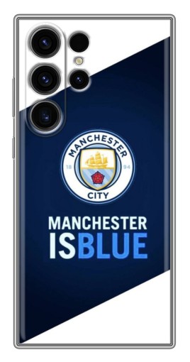 Чехол с печатью "Manchester is Blue" для Samsung Galaxy S22 Ultra