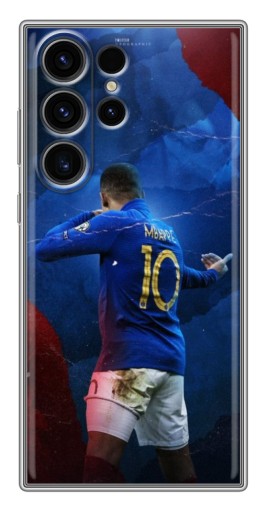 Силиконовый чехол с изображением "Мбаппе в Франции" для Samsung Galaxy S22 Ultra