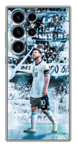 Силиконовый чехол с изображением "Месси в Аргентине" для Samsung Galaxy S22 Ultra