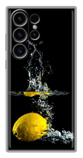 Силиконовый чехол с изображением "Мокрый Лимон" для Samsung Galaxy S22 Ultra