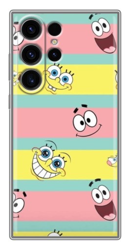 Силиконовый чехол с изображением "Мордашки" для Samsung Galaxy S22 Ultra
