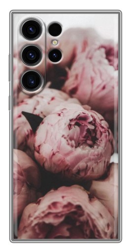 Силиконовый чехол с изображением "Нежные пионы" для Samsung Galaxy S22 Ultra