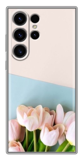 Чехол с картинкой "Нежные тюльпаны" для Samsung Galaxy S22 Ultra