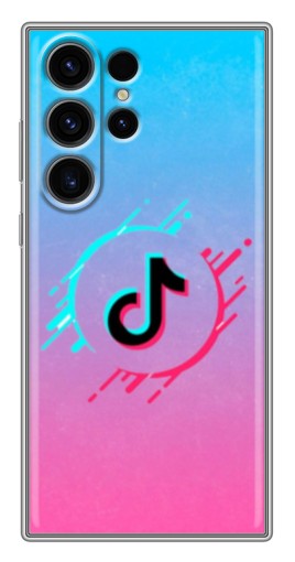 Силиконовый чехол с изображением "Нота ТикТок" для Samsung Galaxy S22 Ultra