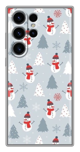 Чехол с картинкой "Новогодний фон" для Samsung Galaxy S22 Ultra