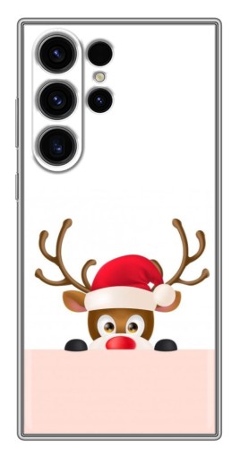 Силиконовый чехол с изображением "Олень в шапке" для Samsung Galaxy S22 Ultra