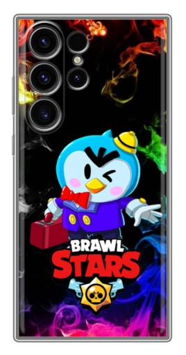 Силиконовый чехол с изображением "Пингвин с игры" для Samsung Galaxy S22 Ultra