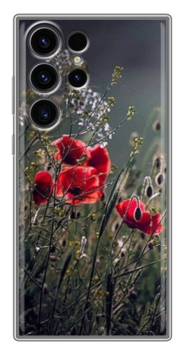 Силиконовый чехол с изображением "Поле цветов" для Samsung Galaxy S22 Ultra