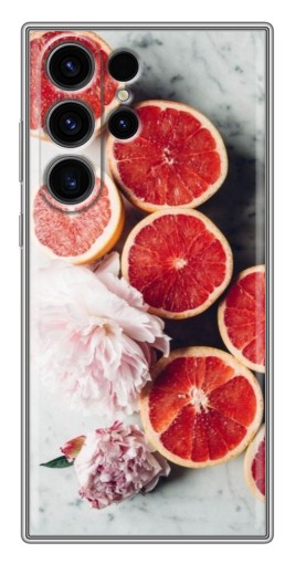 Чехол с картинкой "Половинки грейпфрутов" для Samsung Galaxy S22 Ultra