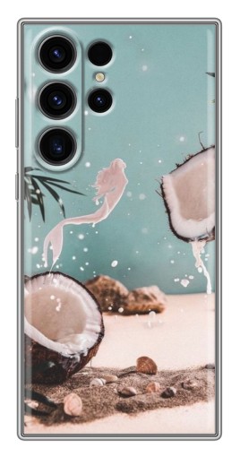 Силиконовый чехол с изображением "Половинки кокоса" для Samsung Galaxy S22 Ultra