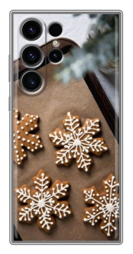 Чехол с печатью "Пряничные снежинки" для Samsung Galaxy S22 Ultra