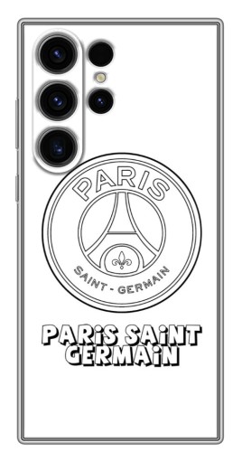 Силиконовый чехол с изображением "PSG логотип" для Samsung Galaxy S22 Ultra