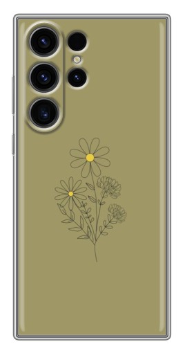 Чехол с картинкой "Рисунок ромашка" для Samsung Galaxy S22 Ultra
