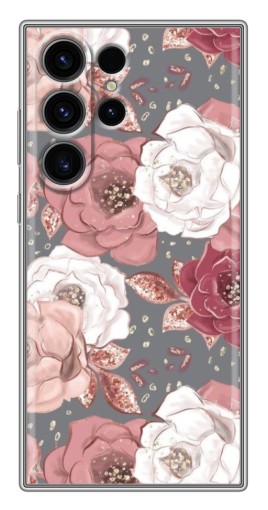 Чехол с картинкой "Рисунок розы" для Samsung Galaxy S22 Ultra