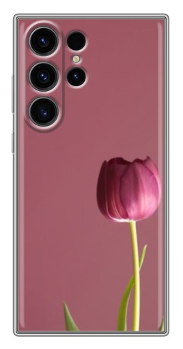 Чехол с картинкой "Розовый тюльпан" для Samsung Galaxy S22 Ultra