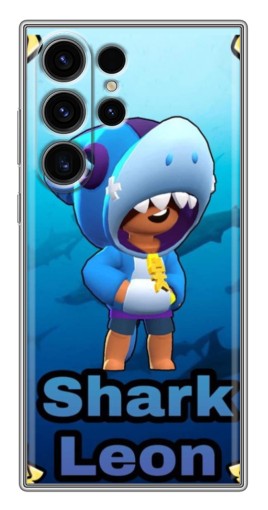 Чехол с картинкой "Shark Leon" для Samsung Galaxy S22 Ultra
