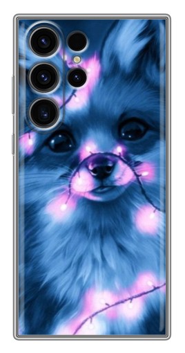 Чехол с печатью "Синяя лисичка" для Samsung Galaxy S22 Ultra