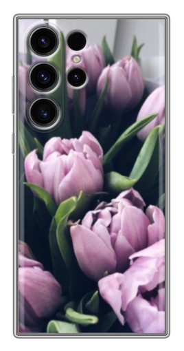 Чехол с принтом "Сиреневые тюльпаны" для Samsung Galaxy S22 Ultra