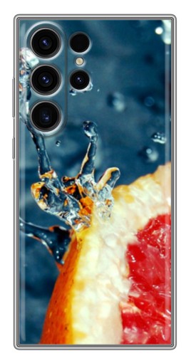 Силиконовый чехол с изображением "Сочный грейпфрут" для Samsung Galaxy S22 Ultra