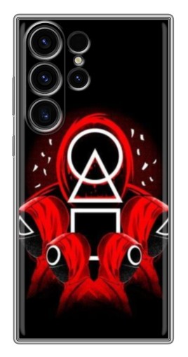 Чехол с картинкой "Солдаты с игры кальмара" для Samsung Galaxy S22 Ultra
