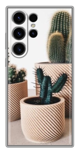 Чехол с картинкой "стильные кактусы" для Samsung Galaxy S22 Ultra