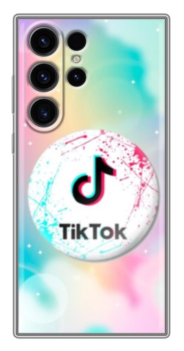 Чехол с картинкой "TikTok принт" для Samsung Galaxy S22 Ultra