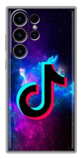 Силиконовый чехол с изображением "ТикТок в космосе" для Samsung Galaxy S22 Ultra