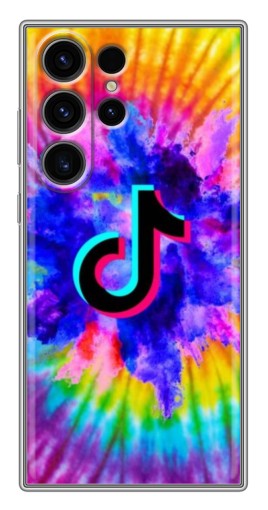 Силиконовый чехол с изображением "TikTok в красках" для Samsung Galaxy S22 Ultra