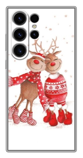 Силиконовый чехол с изображением "Влюбленные олени" для Samsung Galaxy S22 Ultra